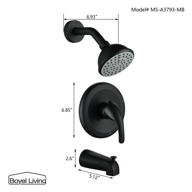 Tub & Shower Faucet with Rough in-Valve